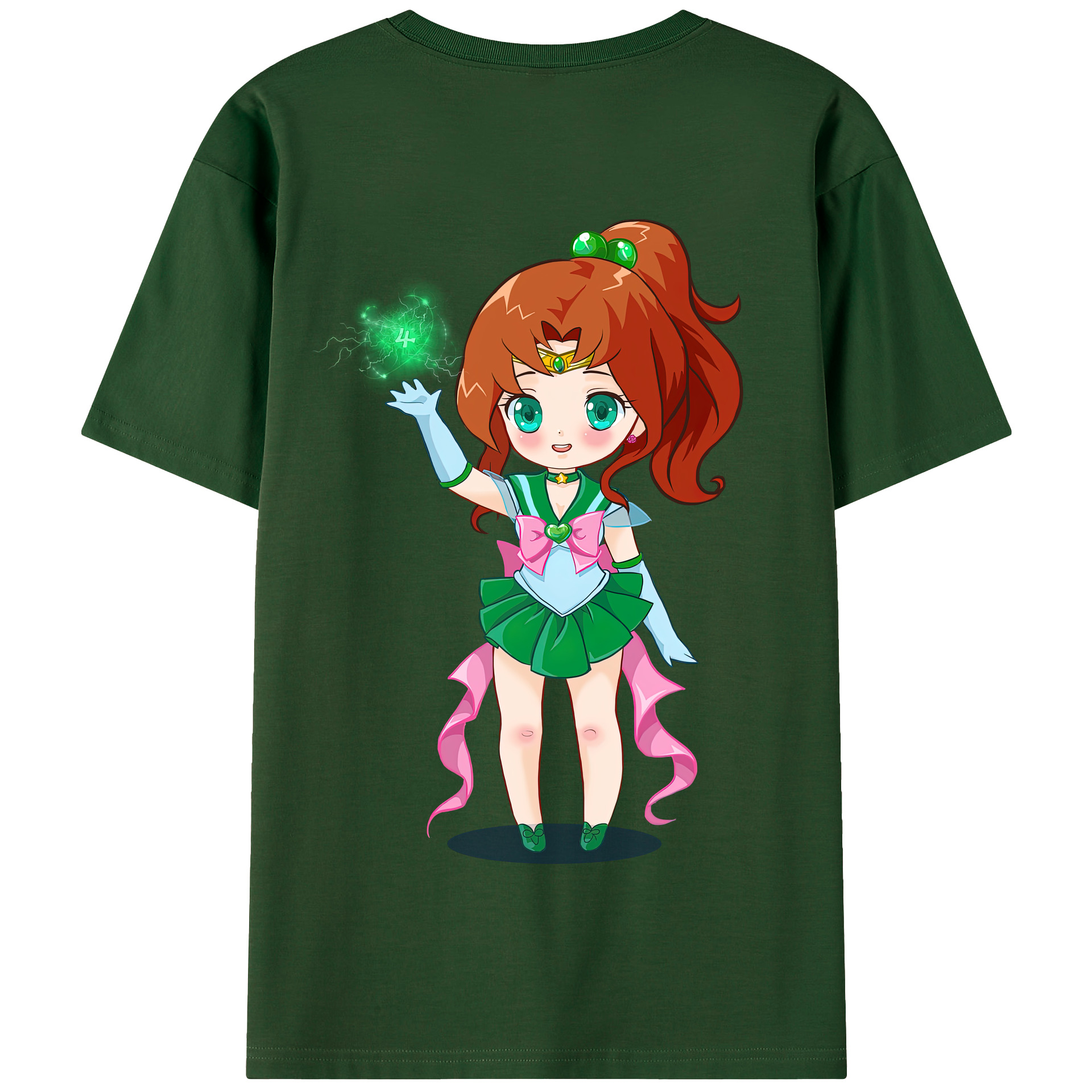 （画像用） 美少女戦士セーラームーン 木野 まこと きの まこと Sailor Moon Kino Makoto （セーラージュピター；Sailor Jupiter） 綿100％半袖Tシャツ（背面プリント）